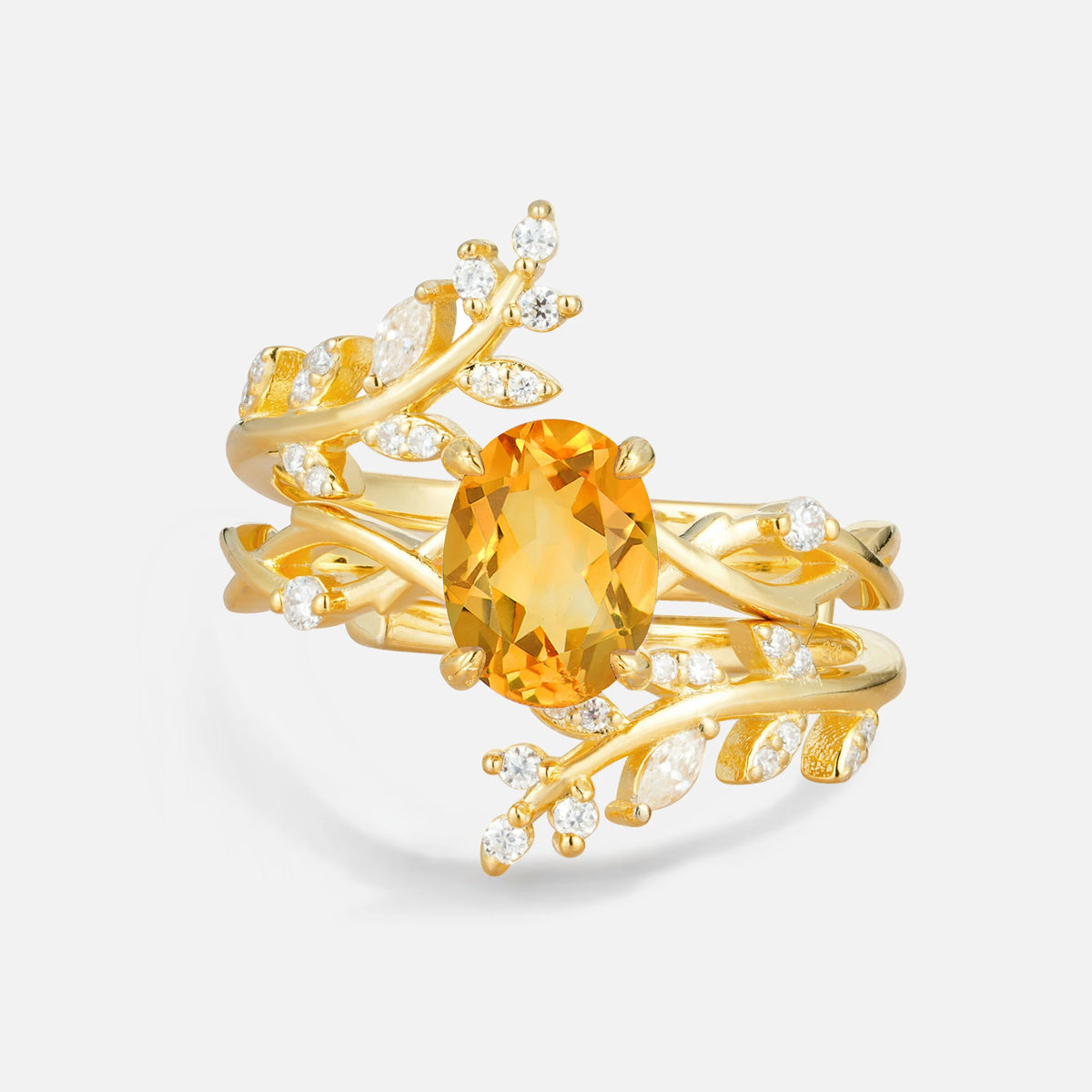 SR17167 Citrine Ring - Yellow-Gold