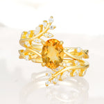 SR17167 Citrine Ring - Yellow-Gold