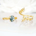 SR17167 Moss Agate Ring - Additional view