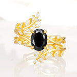 SR17167 Black Onyx Ring - Yellow-Gold