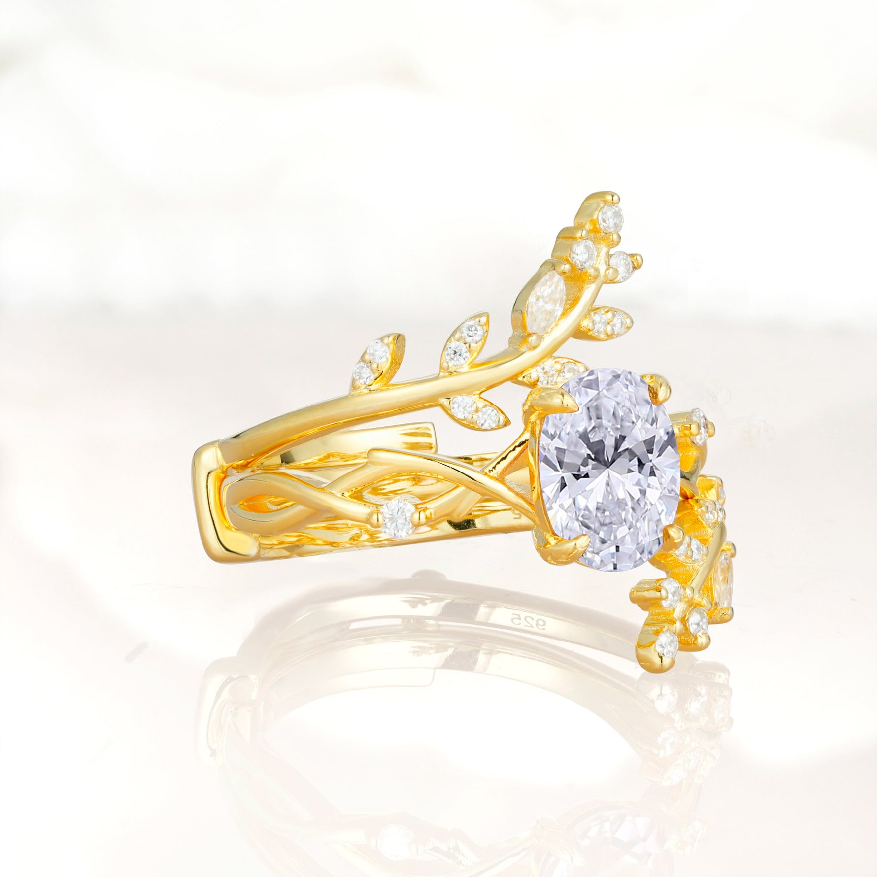 SR17167 Lab Diamond Ring - White-Gold