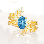 SR17167 Aquamarine Ring - Yellow-Gold