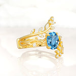 SR17167 Aquamarine Ring - White-Gold
