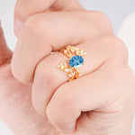 SR17167 Aquamarine Ring - Rose-Gold