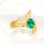 SR17167 Emerald Ring - White-Gold