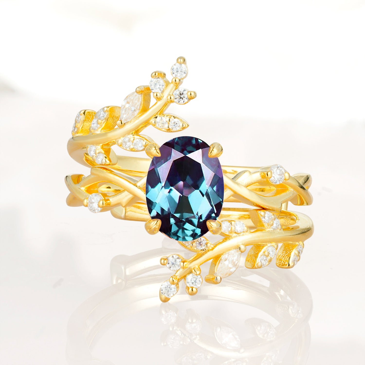 SR17167 Alexandrite Ring - Yellow-Gold