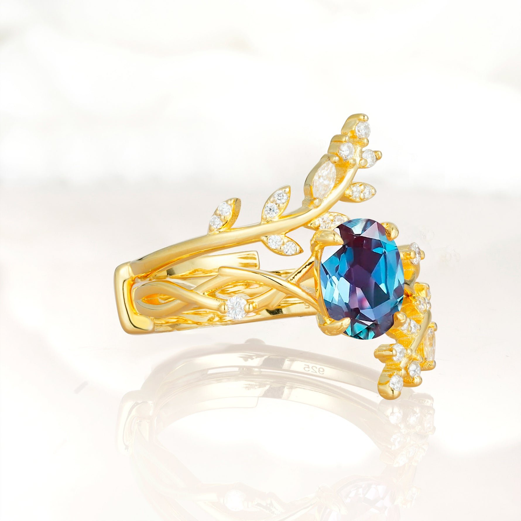 SR17167 Alexandrite Ring - White-Gold
