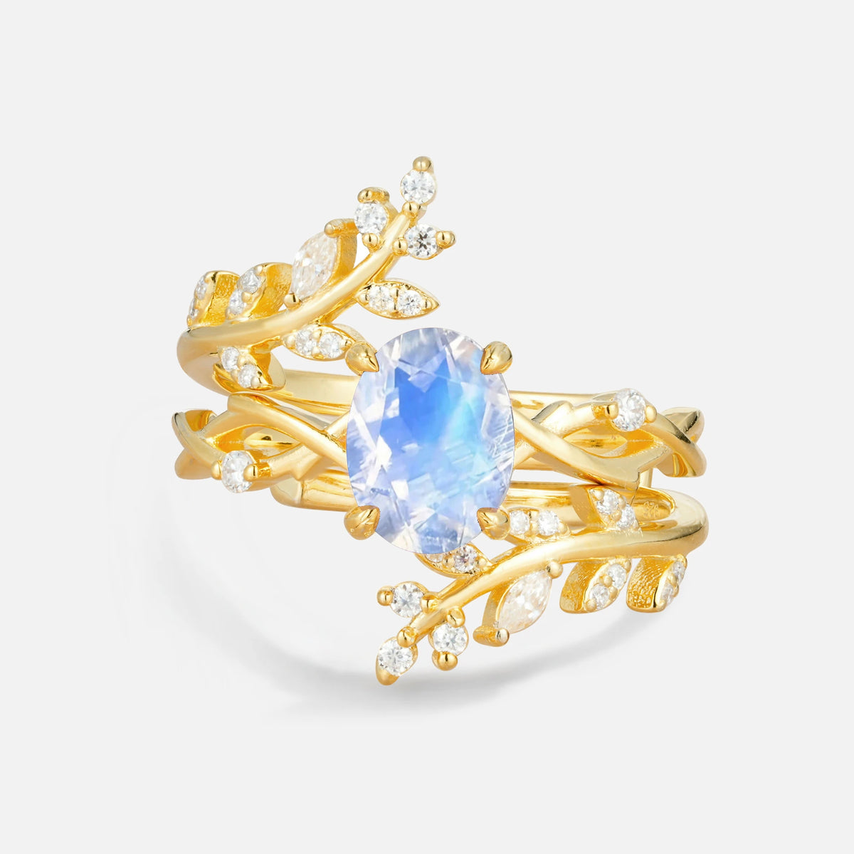 SR17167 Moonstone Ring - Yellow-Gold