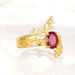 SR17167 Ruby Ring - White-Gold