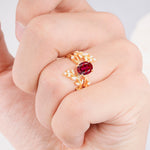 SR17167 Ruby Ring - Rose-Gold
