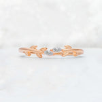 Nature-Inspired Marquise Cut Lab Diamond Leaf Stacking Band - Additional view