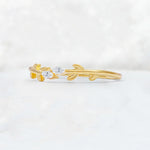 Nature-Inspired Marquise Cut Moissanite Leaf Stacking Band - Additional view