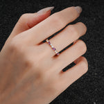 Marquise and Round Amethyst Eternity Wedding Band - Additional view