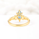 Classic Marquise Cut Side Accent Twisted Shank Aquamarine Engagement Ring - Additional view