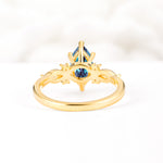 Classic Marquise Cut Side Accent Twisted Shank Alexandrite Engagement Ring - Additional view