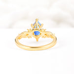 Classic Marquise Cut Side Accent Twisted Shank Moonstone Engagement Ring - Additional view