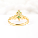Classic Marquise Cut Side Accent Twisted Shank Peridot Engagement Ring - Additional view