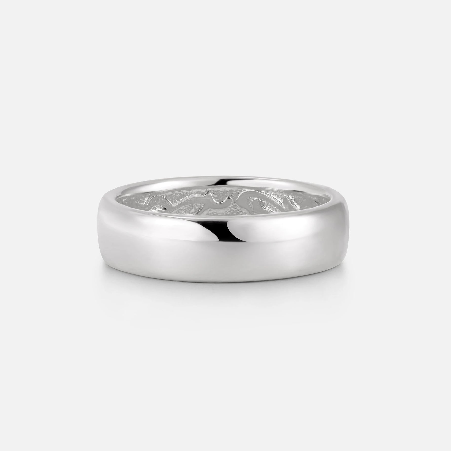 Classic Wide Men’s Wedding Band with Inner Filigree Detail - Additional view