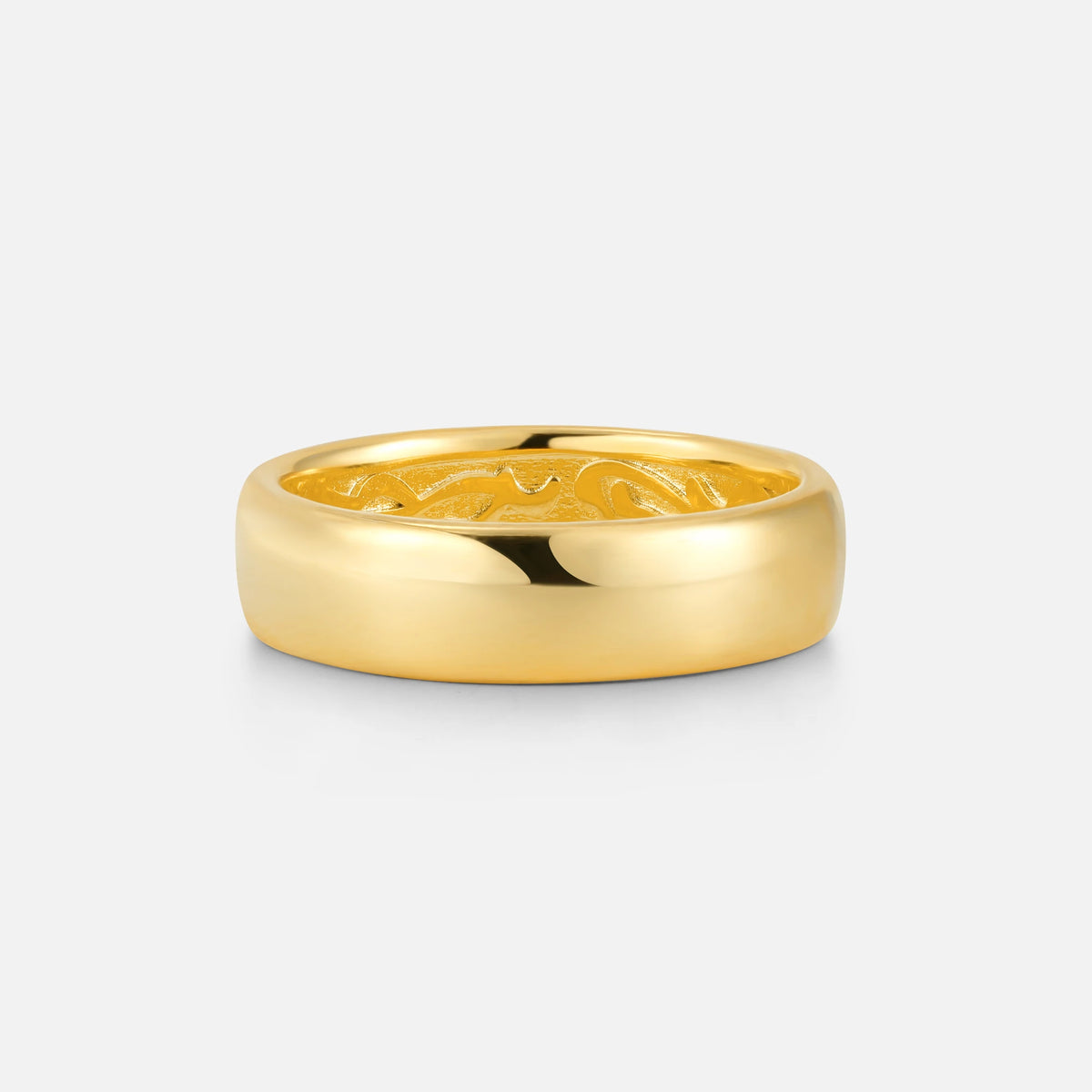 Classic Wide Men’s Wedding Band with Inner Filigree Detail - Additional view