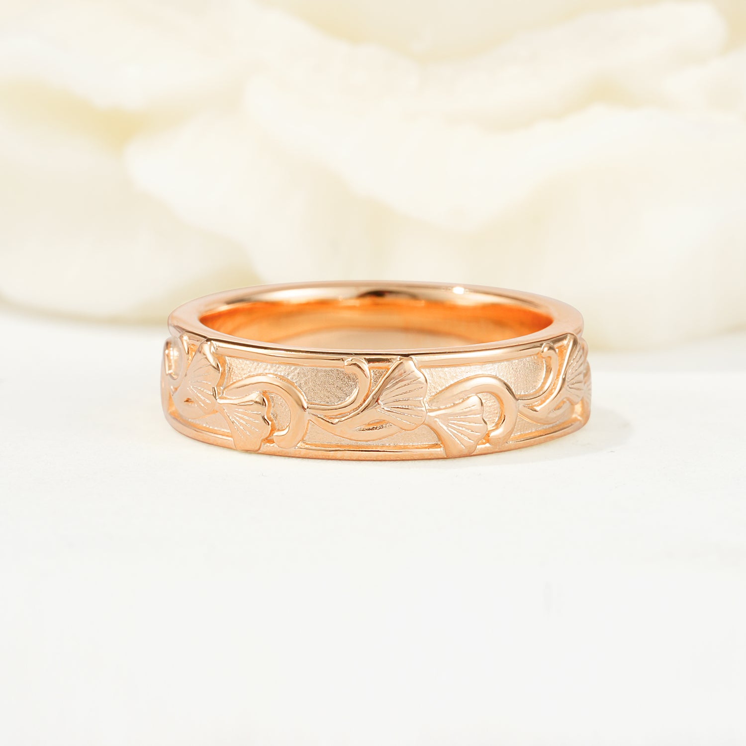 Simple Nature Inspired Men's Wedding Bands