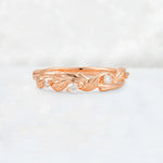 Round Cut Moissanite Vine Leaf Wedding Band - Additional view