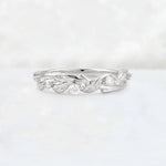 Round Cut Moissanite Vine Leaf Wedding Band - Additional view