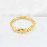 Round Cut Moissanite Vine Leaf Wedding Band - Additional view