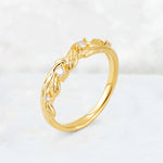 Round Cut Moissanite Vine Leaf Wedding Band - Additional view