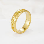 Nature-Inspired Engraved Leaf Vine Wedding Band - Additional view