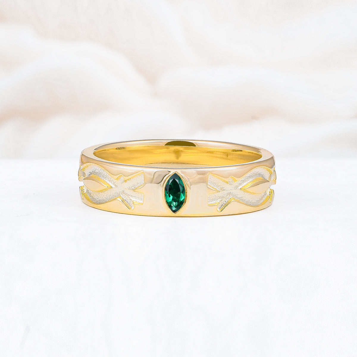 SR17406 Emerald Ring - Yellow-Gold