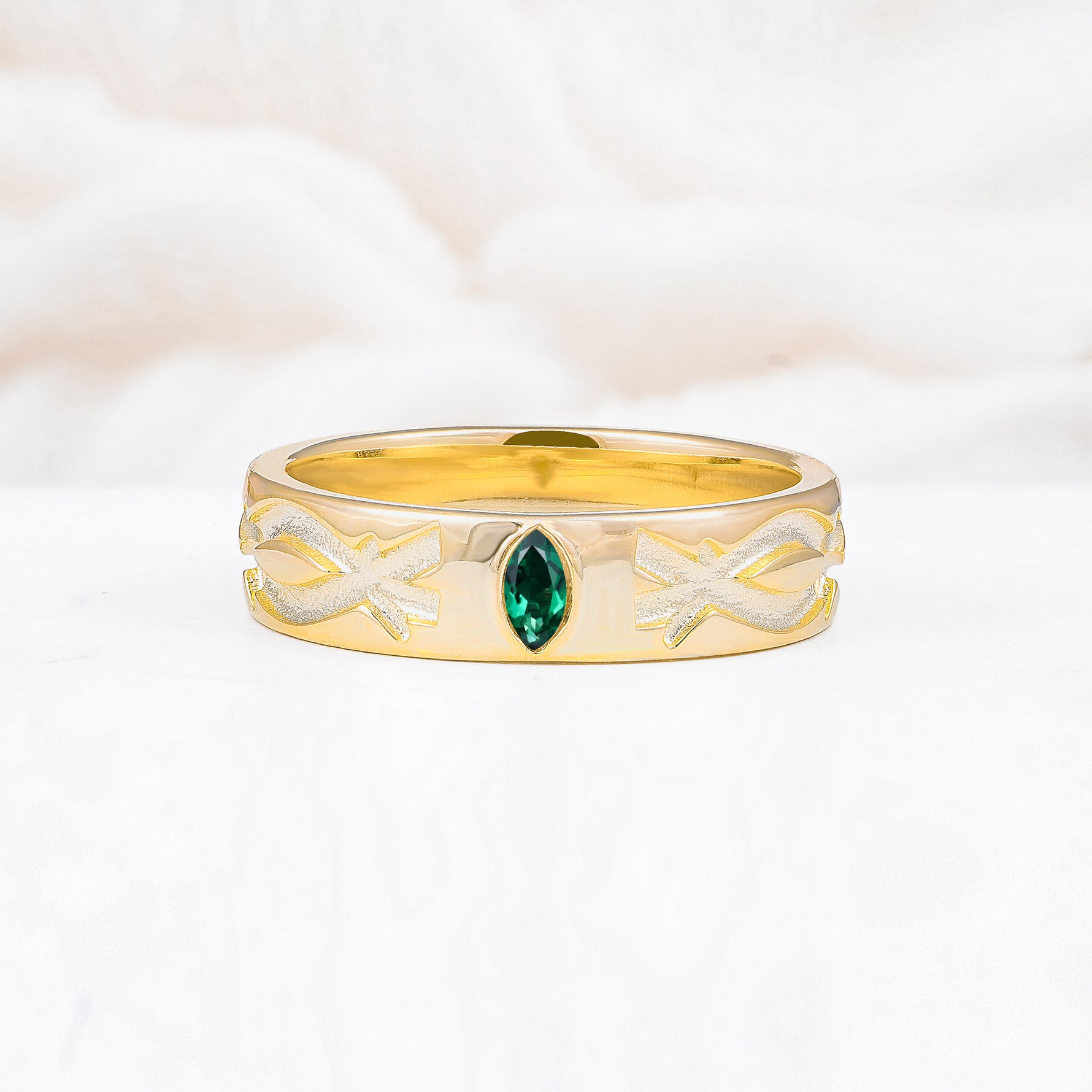 SR17406 Emerald Ring - Yellow-Gold
