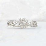 Nature-Inspired Twisted Vine Moissanite Band with Pavé Accents - Additional view
