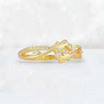 Nature-Inspired Twisted Vine Moissanite Band with Pavé Accents - Additional view