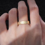Nature-Inspired Engraved Leaf Vine Wedding Band with Round Cut Moissanite Accents - Additional view