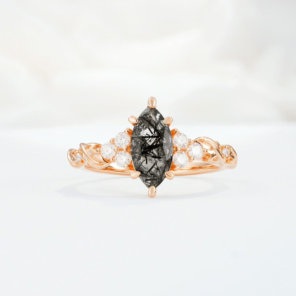 SR17467 Black Rutilated Quartz Ring - Additional view