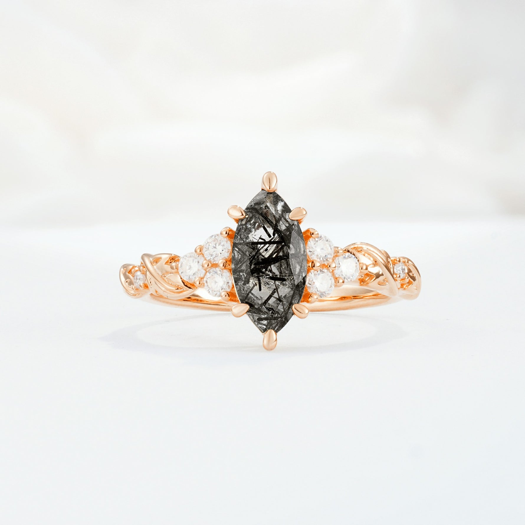 SR17467 Black Rutilated Quartz Ring - Additional view