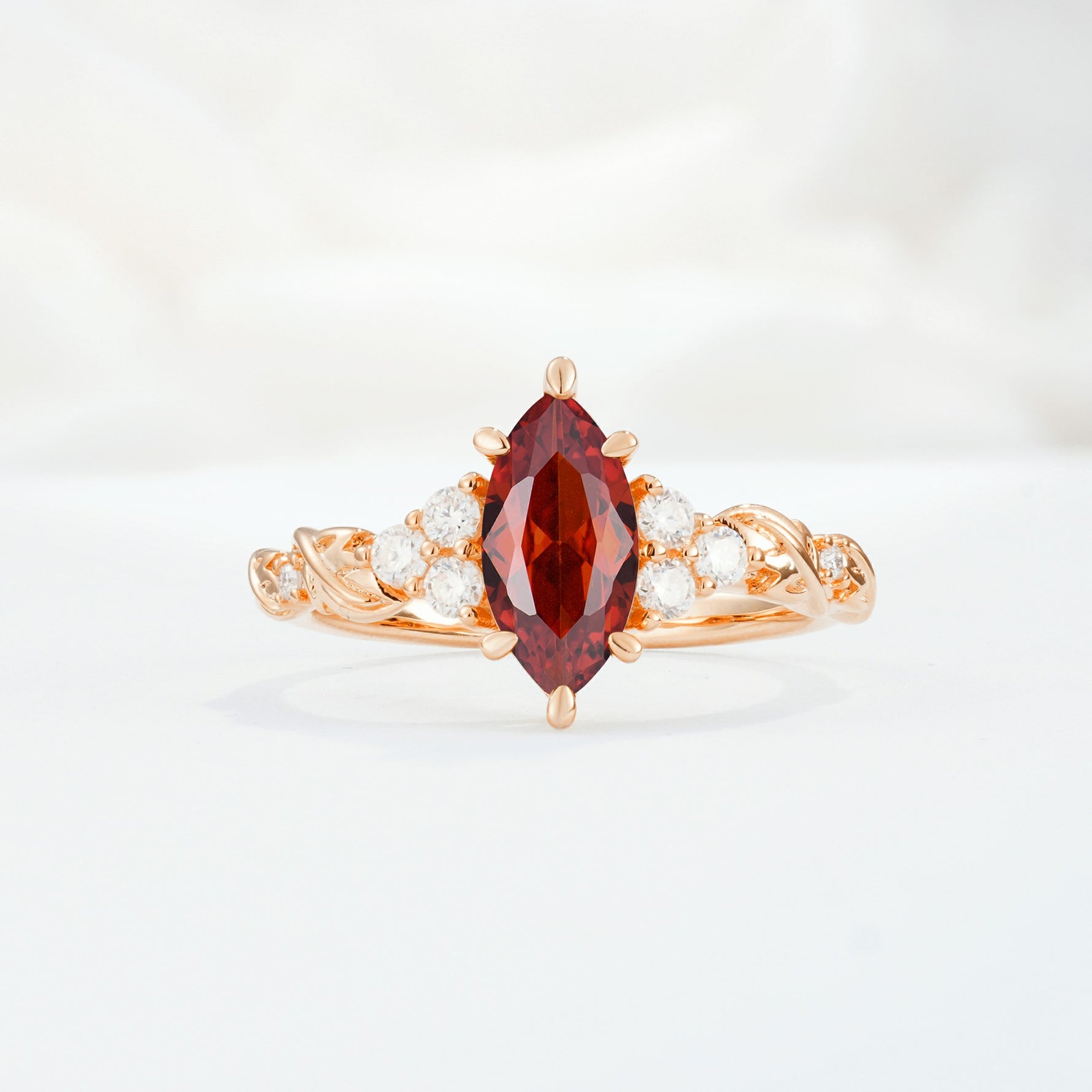 SR17467 Garnet Ring - Additional view