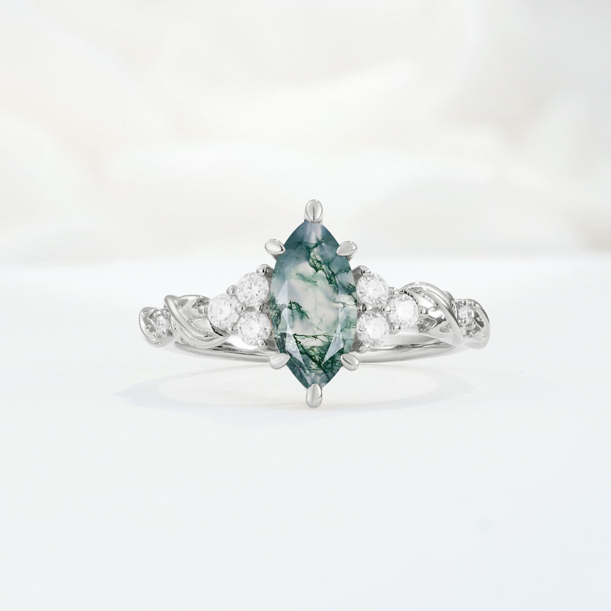 SR17467 Moss Agate Ring - Additional view