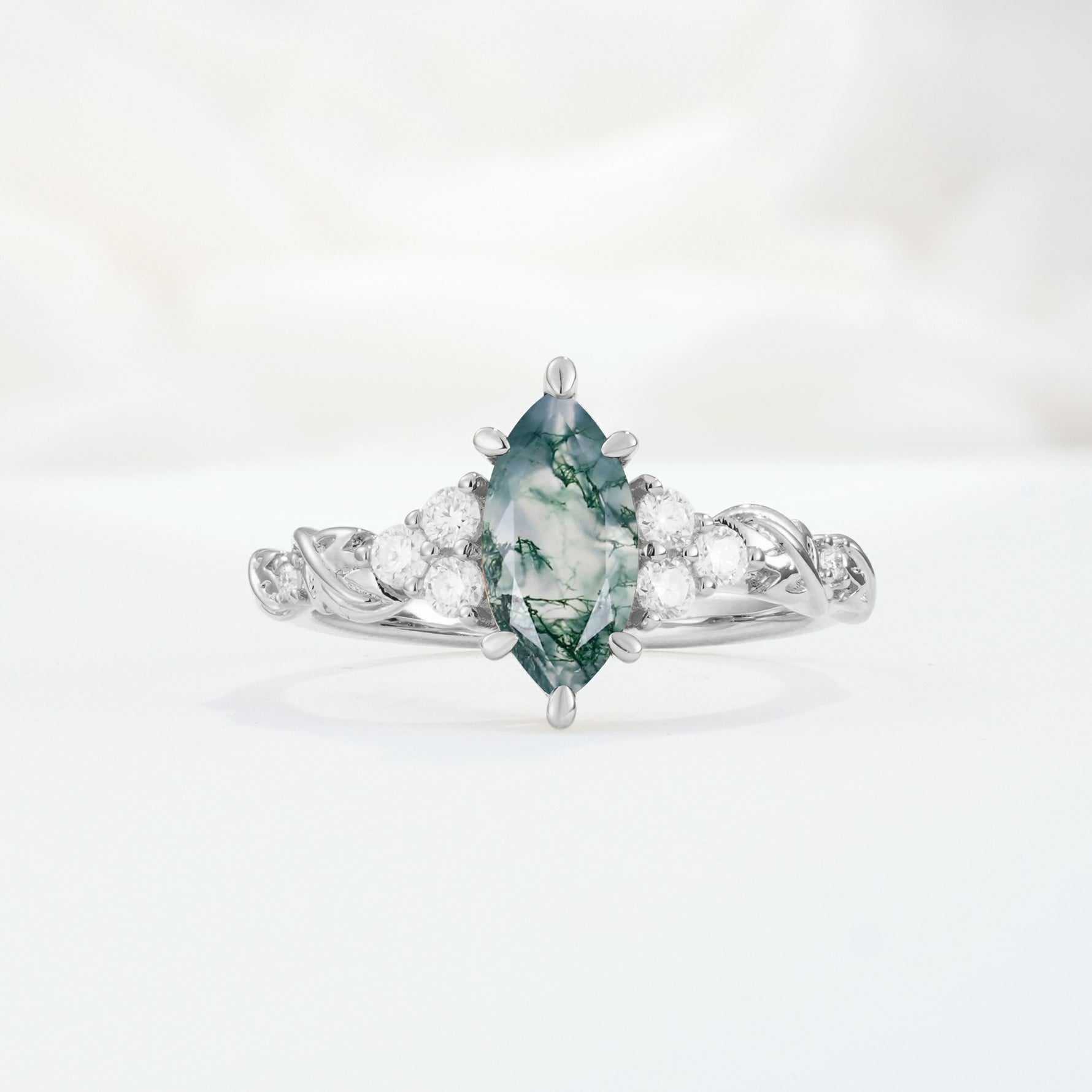 SR17467 Moss Agate Ring - Additional view