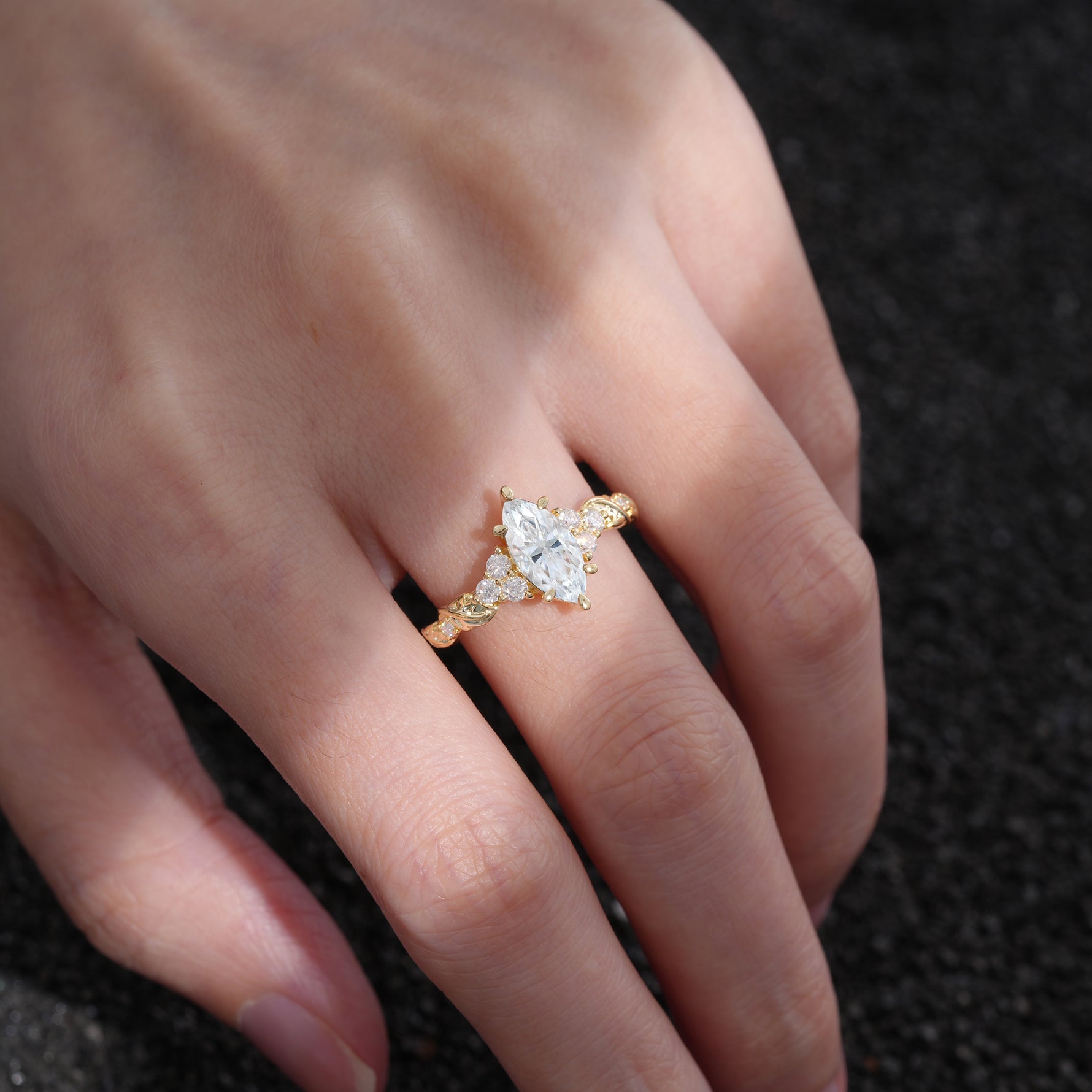 SR17467 Moissanite Ring - Rose-Gold
