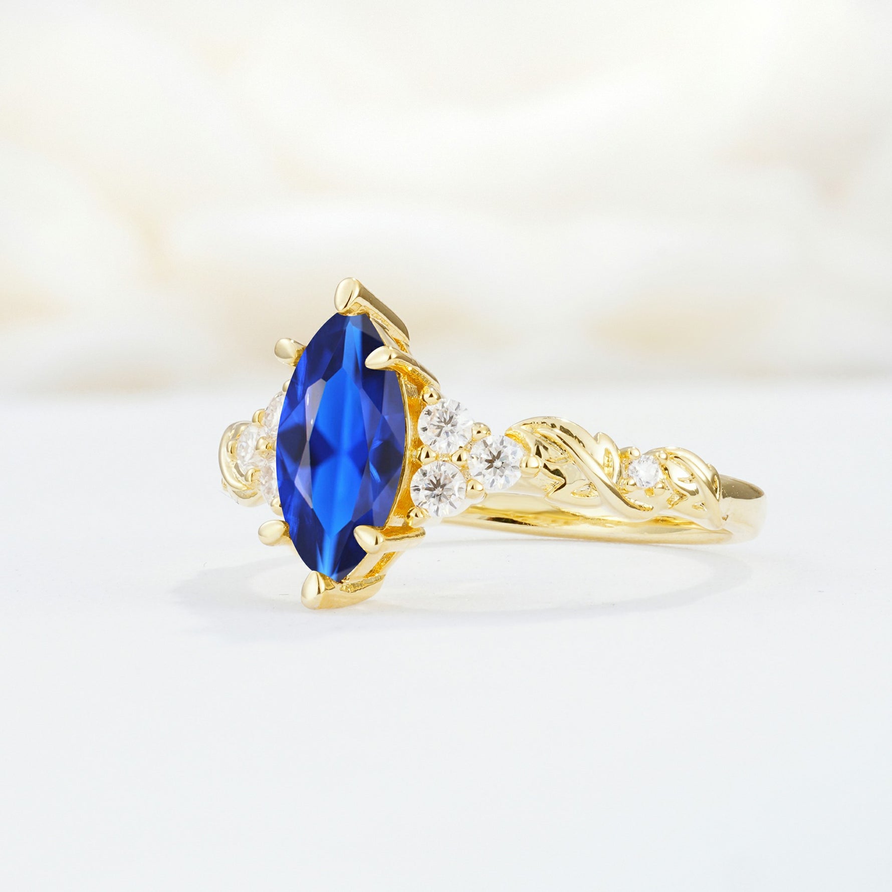 SR17467 Sapphire Ring - White-Gold