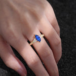 SR17467 Sapphire Ring - Rose-Gold