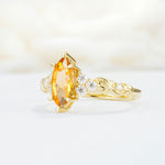 SR17467 Citrine Ring - White-Gold