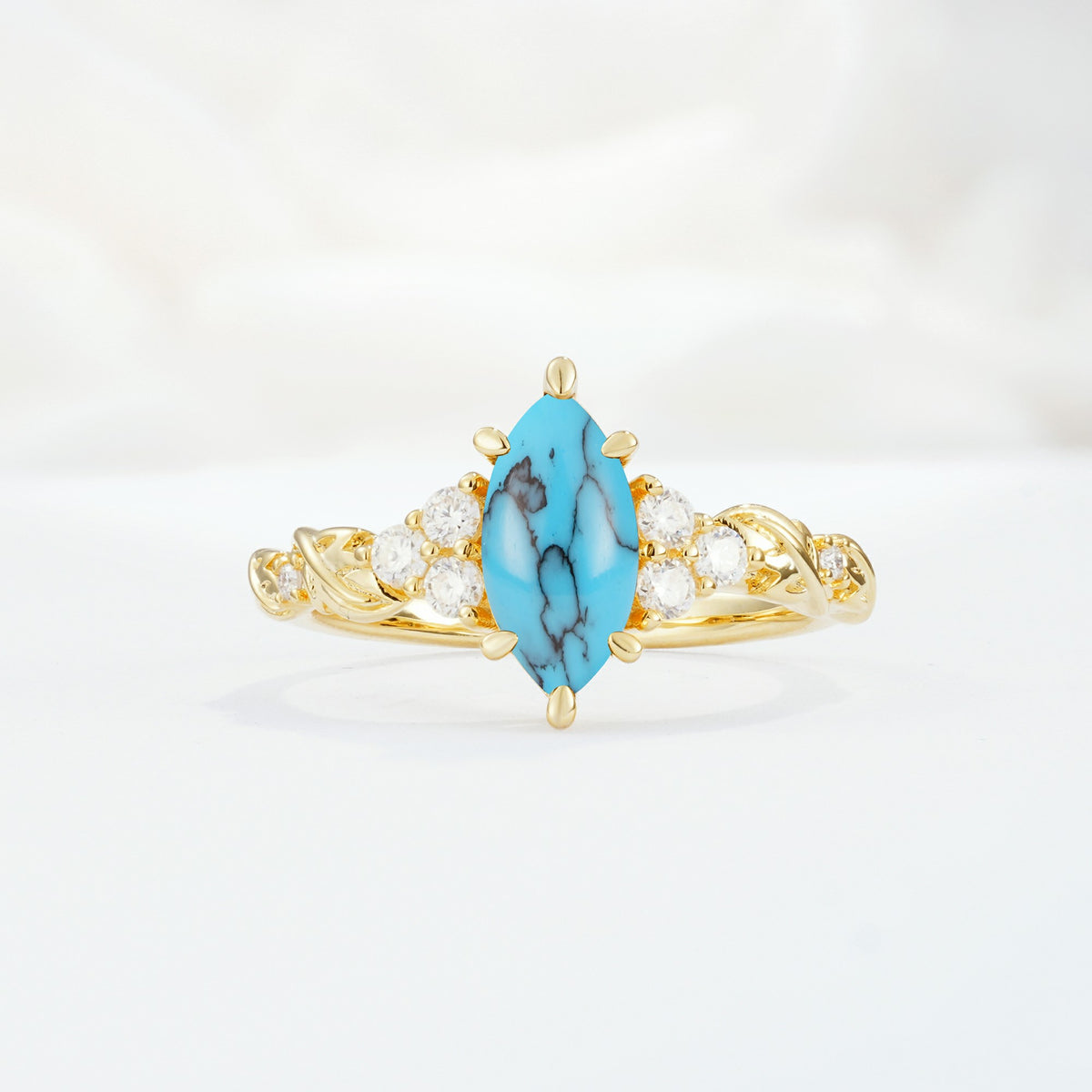 SR17467 Turquoise Ring - Yellow-Gold