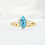 SR17467 Turquoise Ring - Yellow-Gold