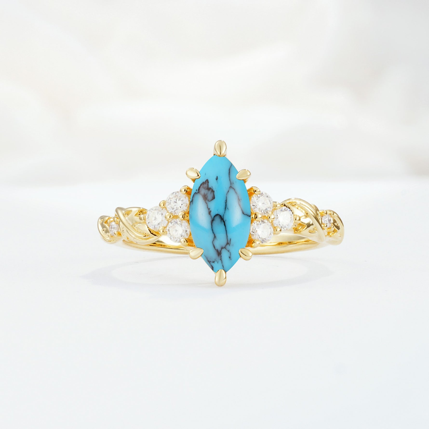SR17467 Turquoise Ring - Yellow-Gold