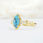 SR17467 Turquoise Ring - White-Gold
