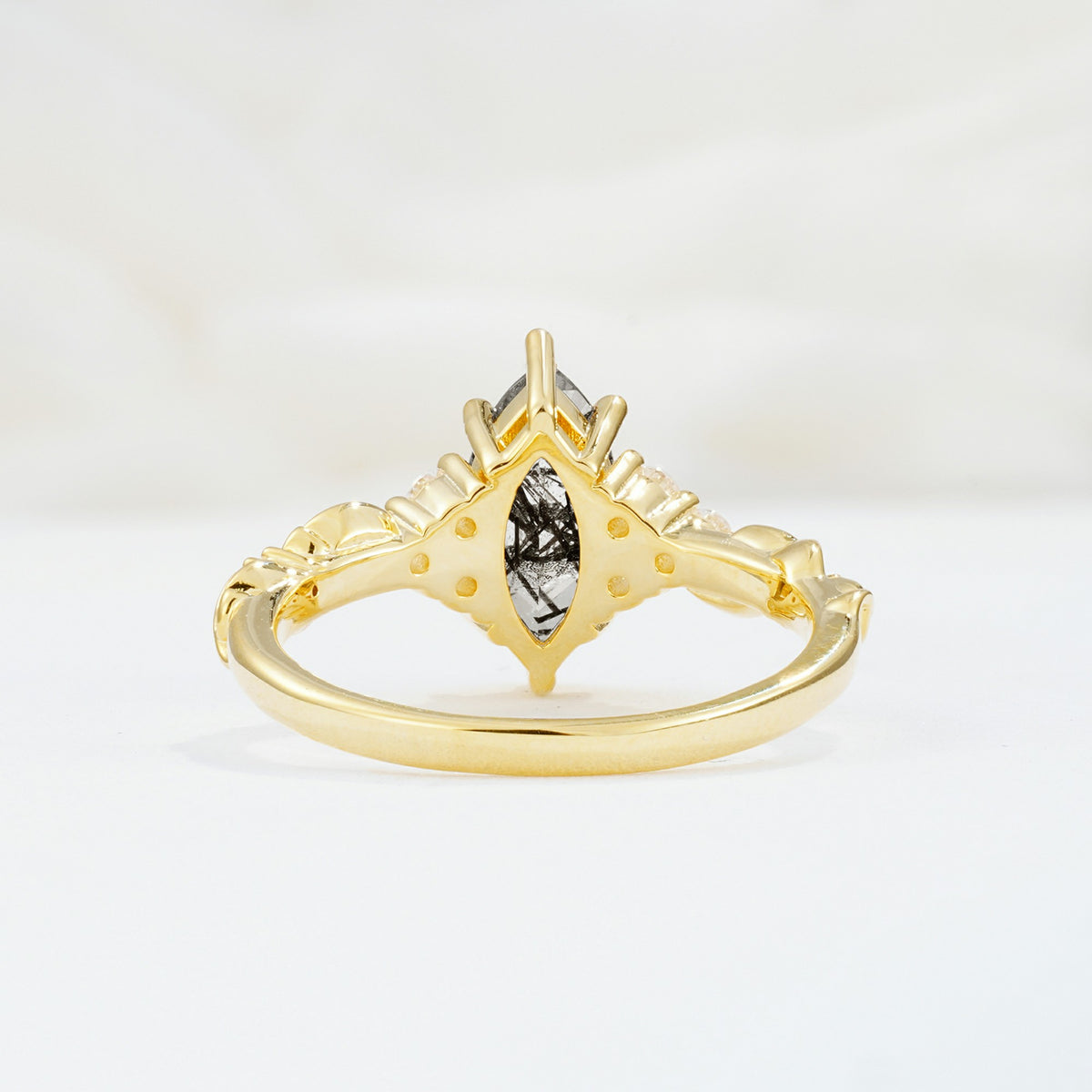 SR17467 Black Rutilated Quartz Ring - Additional view