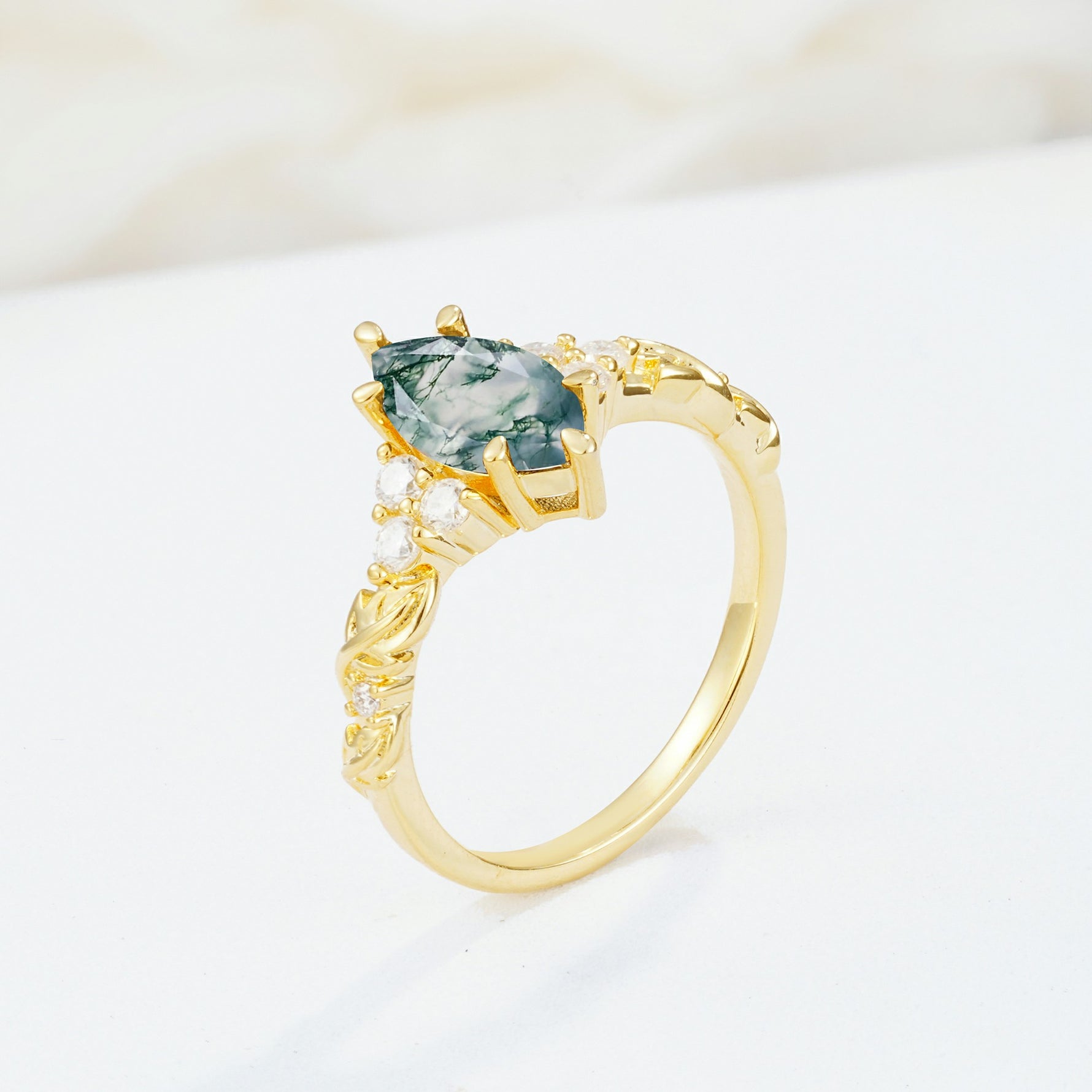 SR17467 Moss Agate Ring - Additional view