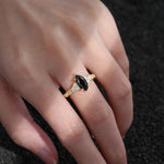 SR17467 Black Onyx Ring - Rose-Gold